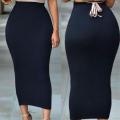 Muslim Thick Skirt Bodycon Slim High Waist Stretch Long Maxi Women Pencil Skirt. 