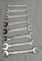 HIGH QUALITY - DOUBLE OPEN END SPANNER SET - 8 PCS - COMBINATION SPANNER SET 6MM - 22MM. 