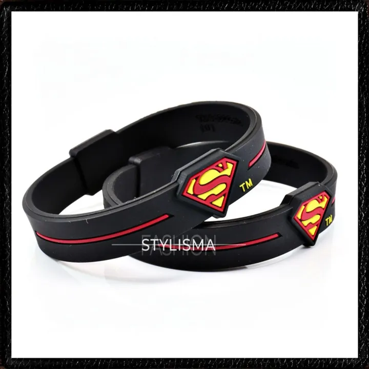 Premium%20Quality%20Unisex%20Superman%20Logo%20BLACK%20Wrist%20Band%20-%20Image%202