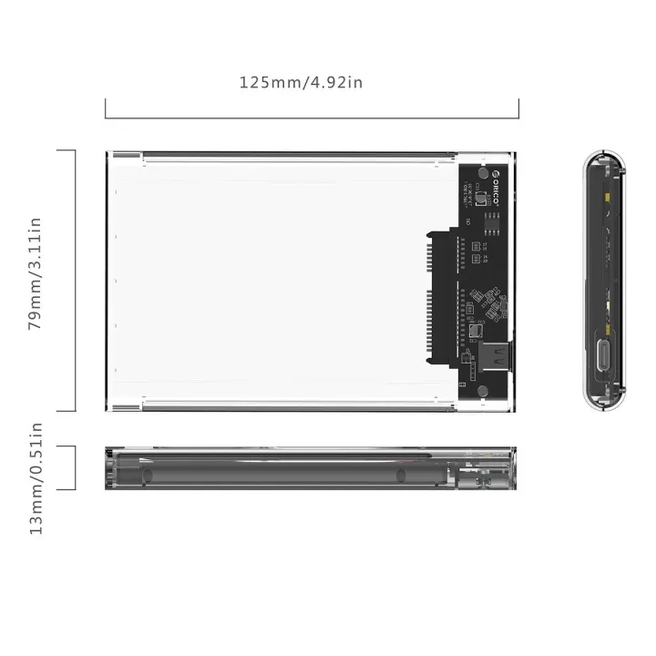 ORICO%20HDD%20CASE%20CRYSTAL%202.5%202139U3-CR%203.0%20-%20ORICO%20HDD%20Case%202.5%20Inch%20Transparent%20SATA%20to%20USB%203.0%20External%20HDD/SSD%20Case%20-%20Image%202