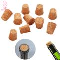 Wine Bottle Cork 10pcs Biodegradable Wooden Wine Bottle Stoppers Leakproof Reusable Corks for Wine Bottles Southeast Asian Buyers' Choice Wine Bottle Seal. 