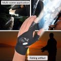 [HOT] Night Light Fishing Gloves Waterproof Led Fingerless Glove Camping Hiking Survival Rescue Multi Light Tool Outdoor Tool. 