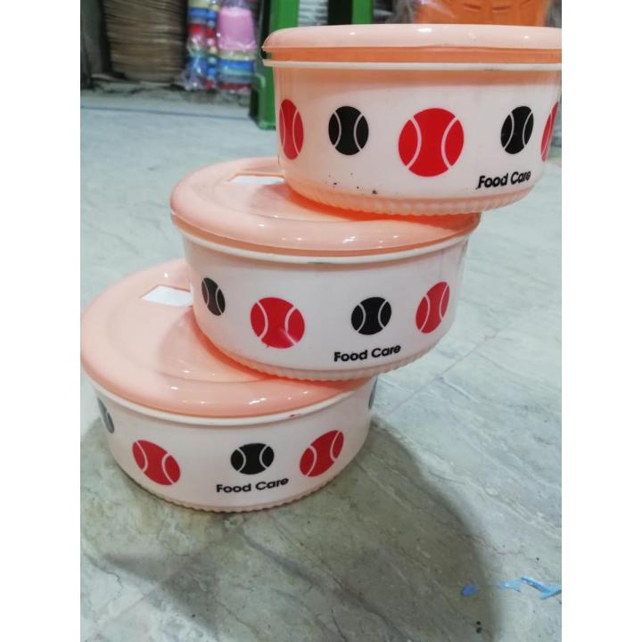 Pack of 3 Food Care Round Bowls Set (3 Sizes)
