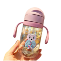 320ml Penguin Baby Training Cup kids Training Bottle Plastic Transparent Baby Beaker with Handle Water Sipper. 