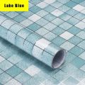 60x200cm Mosaic Wall Paper Waterproof Heat Resistant Self Adhesive Anti Oil Kitchen Wallpaper Marble Sheet for Kitchen. 