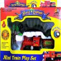 Mini Train Play Set for Kids - 1 Locomotive, 6 Track,1 Boxcar & 1 Tree. 
