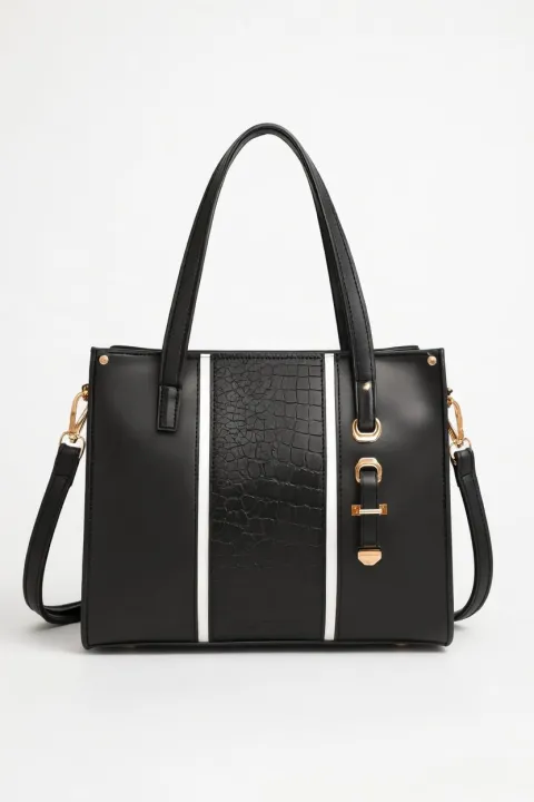 Handbag Women’s PU Leather Tote Handbag – Structured Shoulder Bag with ...