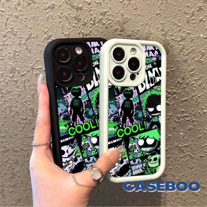 For OPPO A57 A38 A17 A18 A9 A76 A16 A7 A58 A78 A5 A16K A31 A1k A74 A15 A5s A52 A98 A17K A12 A77 A53 A95 A55 A16s A96 A54 Reno 8T 10 5F 6 Green Black Devil English Letter COOL Case