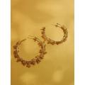 Gold Baliyan Earrings - Hanging Stones Baaliyan. 