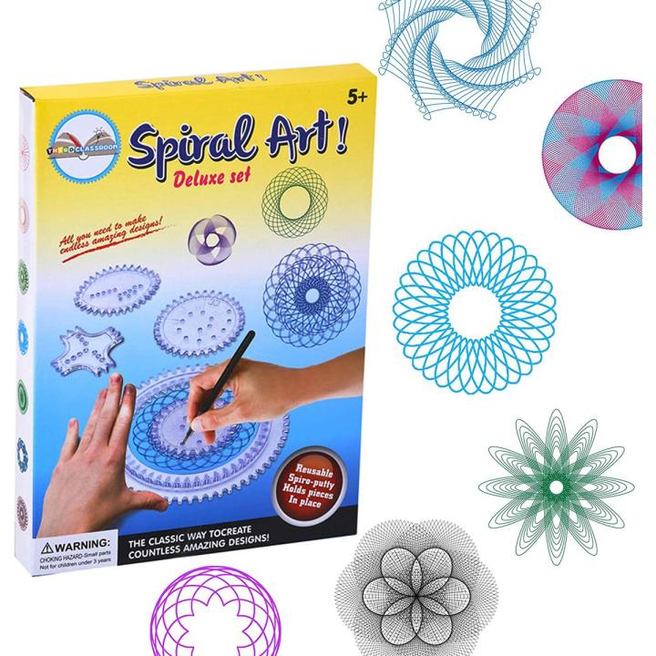 Spiral Art Set Spirograph Drawing Deluxe Design Kit Toy for Kids