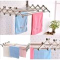 Rust-free Stainless Steel Wall Mount/Mounted/Mounting Clothes Drying Stand/Cloth Dryer Racks/Towel Dry Foldable Laundry Rack For Bathroom/Balcony/Indoor/Outdoor. 