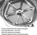Flour Sifter, Stainless Steel Flour Sieve Flour Dredger with Single Handle Large Capacity Baking Sieve Cup Kitchen Craft for Icing Sugar Sifter Tapioca Flour Coconut Flour Cake Flour. 