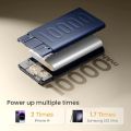 Ambrane 10000mAh Slim Power Bank, 20W Fast Charging, Dual Output, Type C PD (Input & Output), Quick Charge, Li-Polymer, Multi-Layer Protection for iPhone, Anrdoid & Other Devices (Stylo 10K, Blue). 