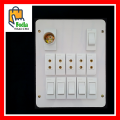 Electric Extension Board Wall Electric Board High Quality PVC Box & Fibar Sheet Piano Switch Sockets (12 Points). 