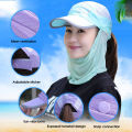 Baseball Hat Veil Fastener Tape Washable Anti UV Baseball Cap Veil. 