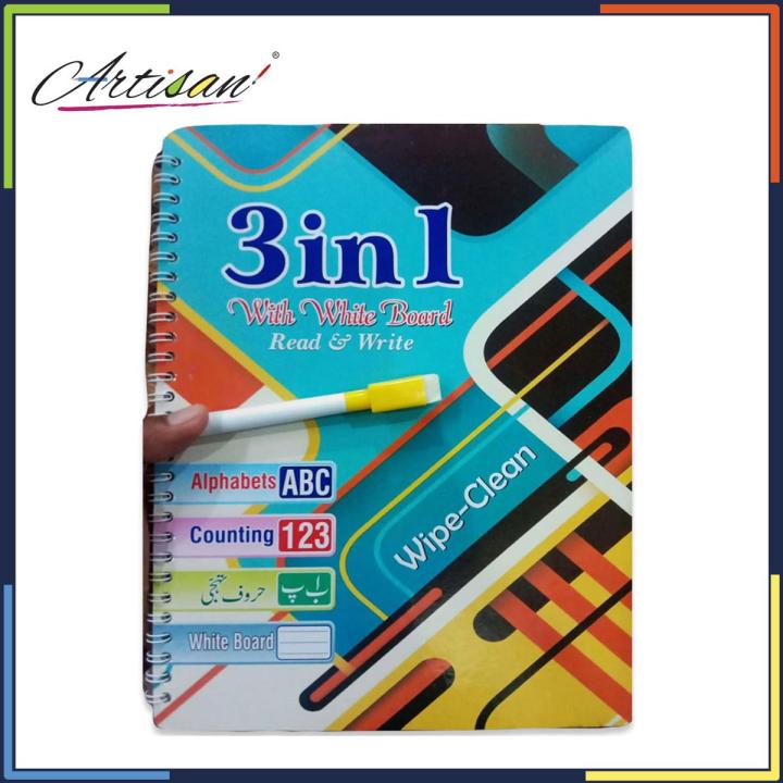 Artisan - 3 in 1 Write and Erase Magic Whiteboard Book