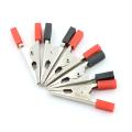 5Pcs 50mm Plastic Durable Handle Test Probe Metal Alligator Clips with Screw Encounter. 