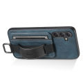Applicable to Samsung A54a53 Card Phone Case A13 Back Cover A04S/14/24/34 Wrist Business Color Matching Leather Case. 