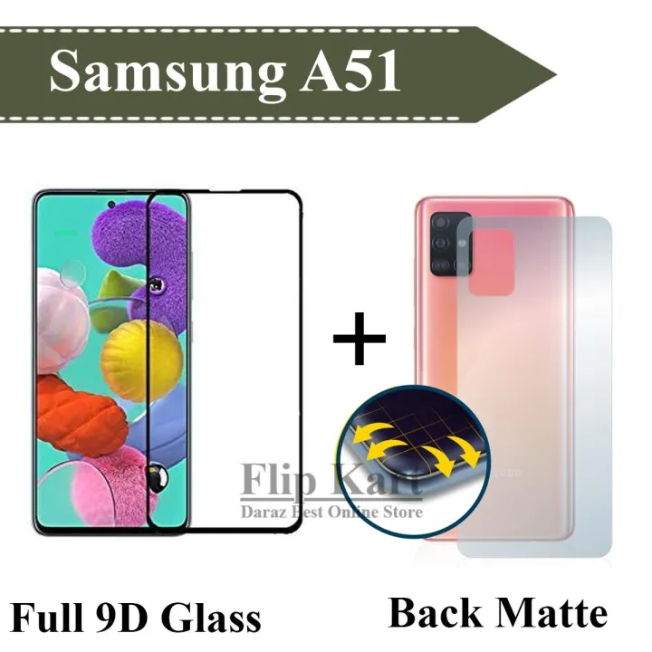 Samsung%20Galaxy%20A51%20Glass%20Protector%209D5D6D10D11D21D%20Tempered%20Glass%20Screen%20Protector%20Full%20Glue%20Edge%20To%20Edge%20+%20Back%20Matte%20Protector%20Soft%20Skin%20Sheet%20Soft%20Film%20Protector%20For%20Samsung%20Galaxy%20A51%20-%20Image%204