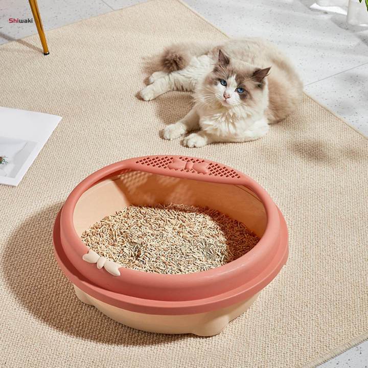 Semi Enclosed Cat Kitten Potty Toilet for Small Animals Kitty