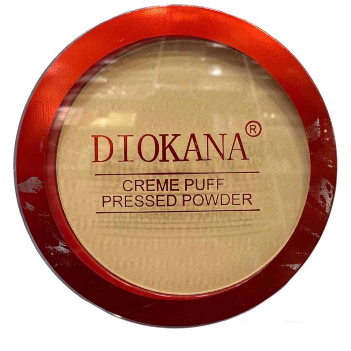DIOKANA Professional Creamy Pressed Facepowder | 3 in 1 Facepowder With Puff