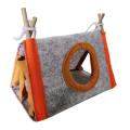Hamster Hideaway Tent Triangle Structure Keep Warm Shelter Bird Parrot Nest Small Animal Sleeping Bed Pet Supplies. 