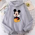 CUTE MICKEY CARTOON Hoodie New And Trendy Printed Kangaroo Hudie Pocket Drawstring Pullovers Clothing Long Sleeves Export Quality Winter Wear For Girl & Women. 