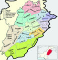 District Of Punjab Map Panaflex Poster Educational Chart School Office Decoration. 
