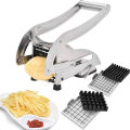 King Crockery Potato Chipper & Cutter Stainless Steel French Fries Cutter Potato Chipper 2 Sizes Interchangeable Blades Potato Slicer. 