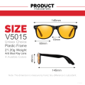 VIVIBEE Classic Square Gaming Blue Light Blocking Glasses Men Yellow Women Office Anti Light Eyeglasses Computer Filter Goggles. 