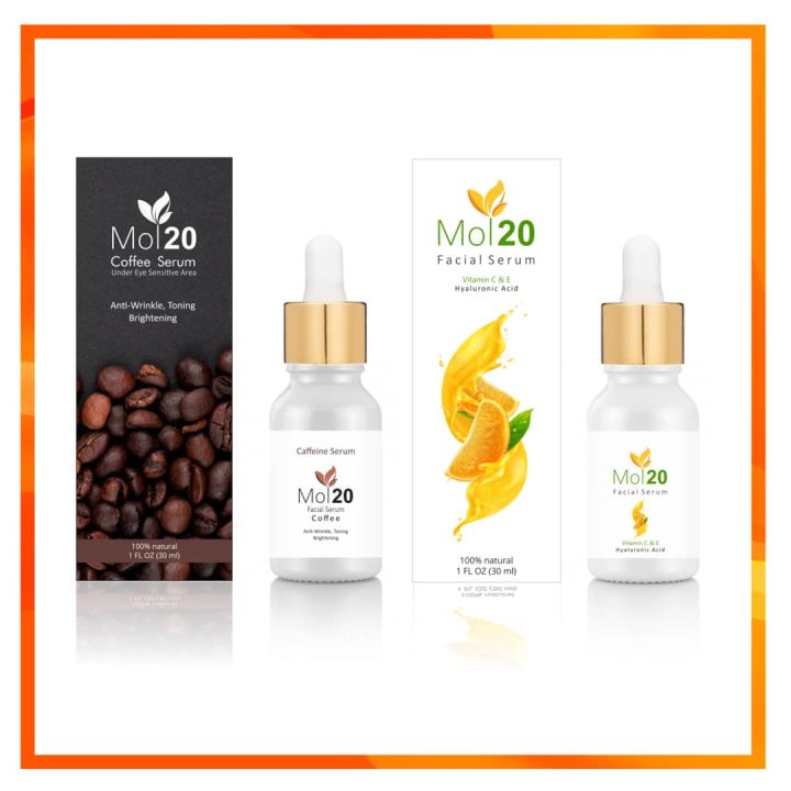 Pack of Mol20 Facial Serum and Coffee Serum for Face