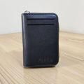 KaiHua PU Leather Men Card Holder Zipper Wallet With 13 Card Slots Casual Blocking Cards Bag. 