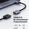 UGREEN Mini HDMI to HDMI Adapter Aluminum Shell 4K 60Hz Mini HDMI to HDMI Female Cable HDR 3D for Raspberry Pi Zero 2 W/W DSLR Camera Camcorder Graphics Card Laptop Projector Tablet. 