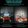 Foldable Camping Stove, Portable Hiking Stoves Easy Cleaning Non Slip Simple Operation Stable Electronic Ignition Device for Fishing. 