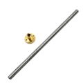 T8 Lead Screw OD 8mm Pitch 2mm Lead 2mm 200mm 250mm 300mm 350mm 400mm 450mm 500mm With Nut For Reprap. 