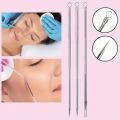 (12 Pcs) Blackhead Remover Pin Needle Extractor Acne Pimple Cleaning Tool Black Head Removal Stainless Steel Stick - Whitehead Blackhead Remover Pin. 