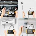 Endoscope Industrial ROTEK 1080P HD 4.3inch LCD Screen 2600mAh Rechargeable Battery Borescope, IP67 Waterproof Inspection Camera with 32GB TF Card 6 LED Lights Digital Video Handheld Endoscope(16.4ft). 