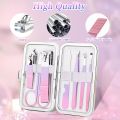 Manicure Set Women Nail clippers Set Fashion Nail Care Tools, Professional Stainless Steel Pedicure Manicure Set with Travel Leather Girls Grooming Kits. 