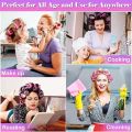 Hair Curlers Rollers with 12 Pcs Hair Clips 12 Pcs Rollers for Hair Set with 4 Sizes  Self Grip Hair Roller for Long Medium Short Thick Thin Hair,+Clips. 