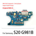 USB Charging Port Connector Board Flex Cable With Microphone For Samsung S8 S9 Plus G950F G960F S10 Lite S20 Plus Ultra. 