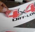 Toyota Hilux Styling 4X4 DIFF LOCK Sticker 11 Inches White 02 PCS. 