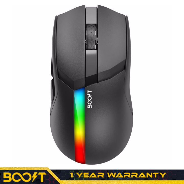 Boost Raptor RGB Wireless & Wired Gaming Mouse - 4800 DPI, Type-C, 74g, Side Buttons, Fast Scroll