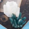 Crystal Resin Mold, Crystal Cluster Mold Resin Silicone Mold Casting Mold for Polymer Clay DIY Craft Decoration , 7.5x5.5x5.5cm. 