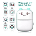 Meow Portable Bluetooth Mini Thermal Printer - Wireless Pocket-Sized Photo Printer with USB Charging & Thermal Paper Roll. 