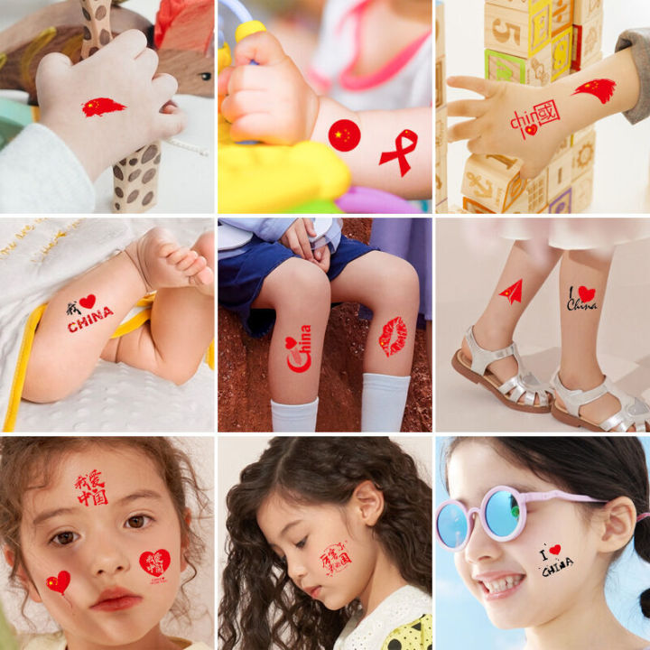China%20Rainbow%20National%20Face%20School%20Day%20Sports%20Games%20Five%20Star%20Red%20Flag%20Tattoo%20Sticker%20-%20Image%202