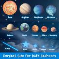 Luminous 3D Solar System  & Planets Wall Decals - Glowing Space Decor for Kids' Bedrooms. 