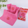 Wedding wedding return gift big red happy word towel pink towel embroidery gift bag 35.75 big towel. 