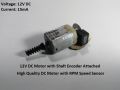 12V DC Motor with Encoder Attached - Mini Encoder Motor. 