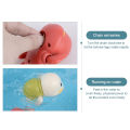 Orange whale (opp bag) & Douyin baby bathing water cool swim small turtle clockwork animal bathroom play water children toys Orange whale (opp bag). 