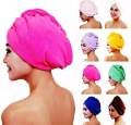 Single piece 100% Cotton Turbby Hair Dryer Cap Towel - Hair Wrap Towel - Randomly. 